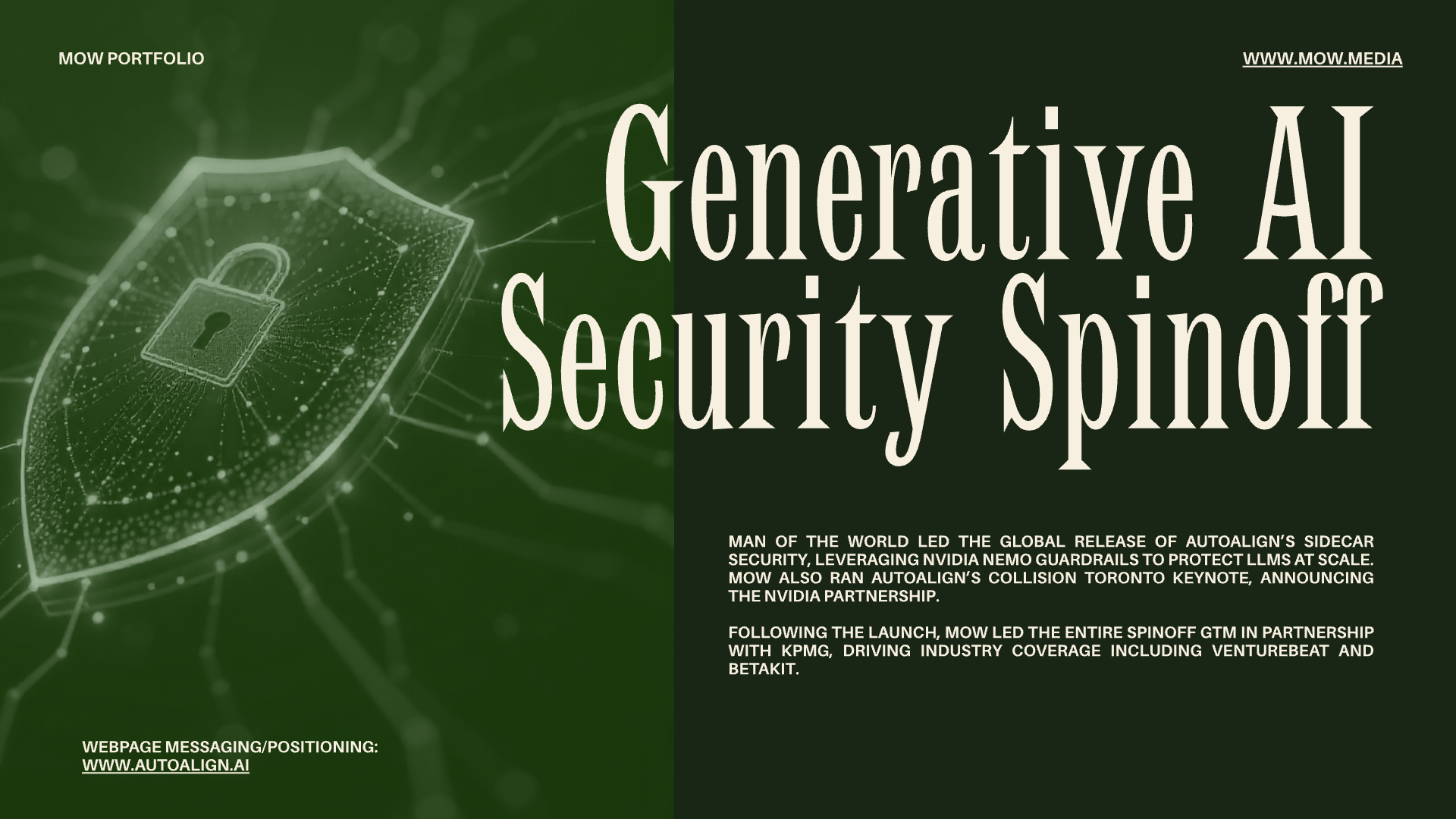 AutoAlign Sidecar case study by Man of the World — generative-AI security launch