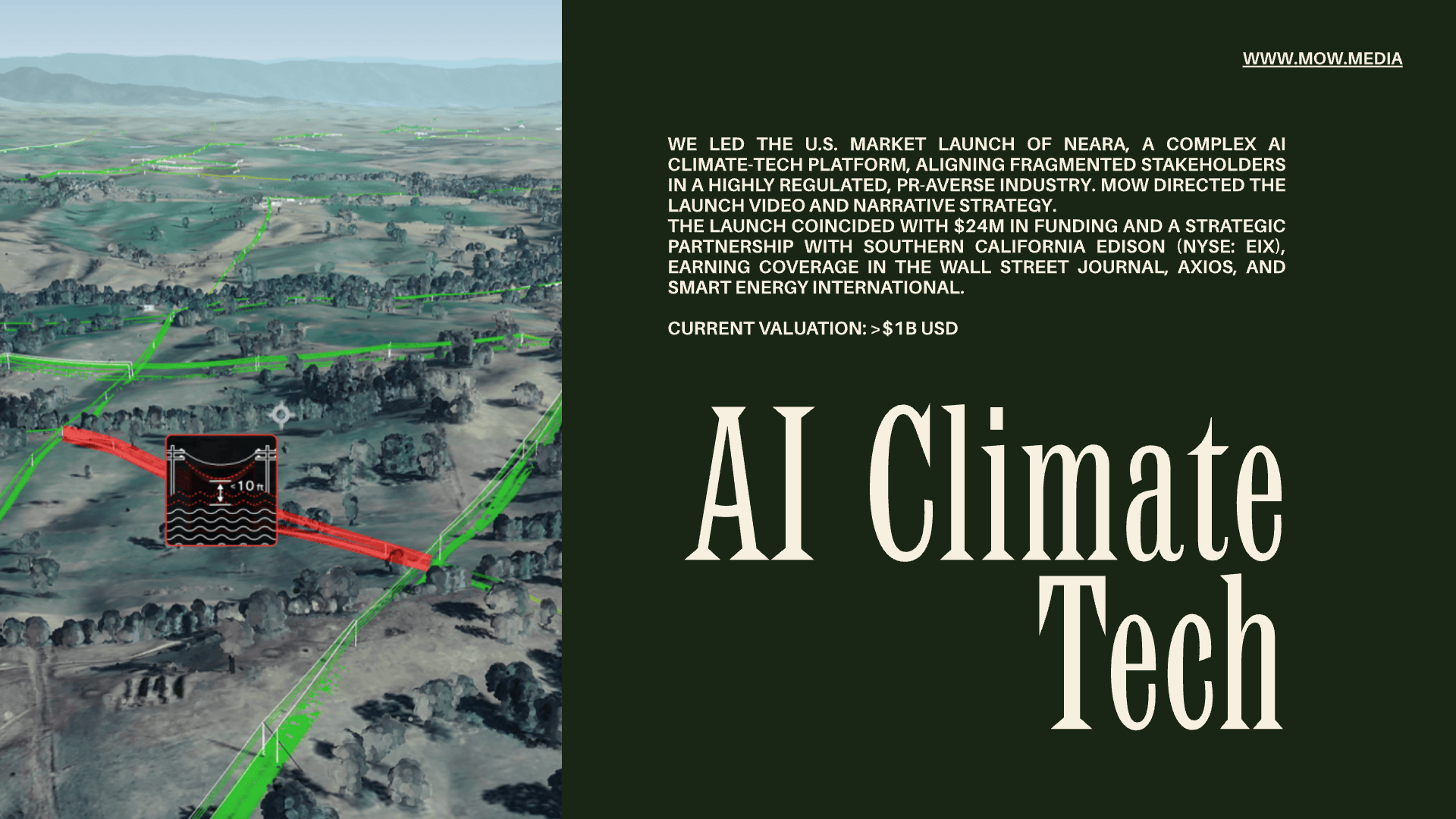 Neara case study by Man of the World — AI climate-tech platform U.S. launch
