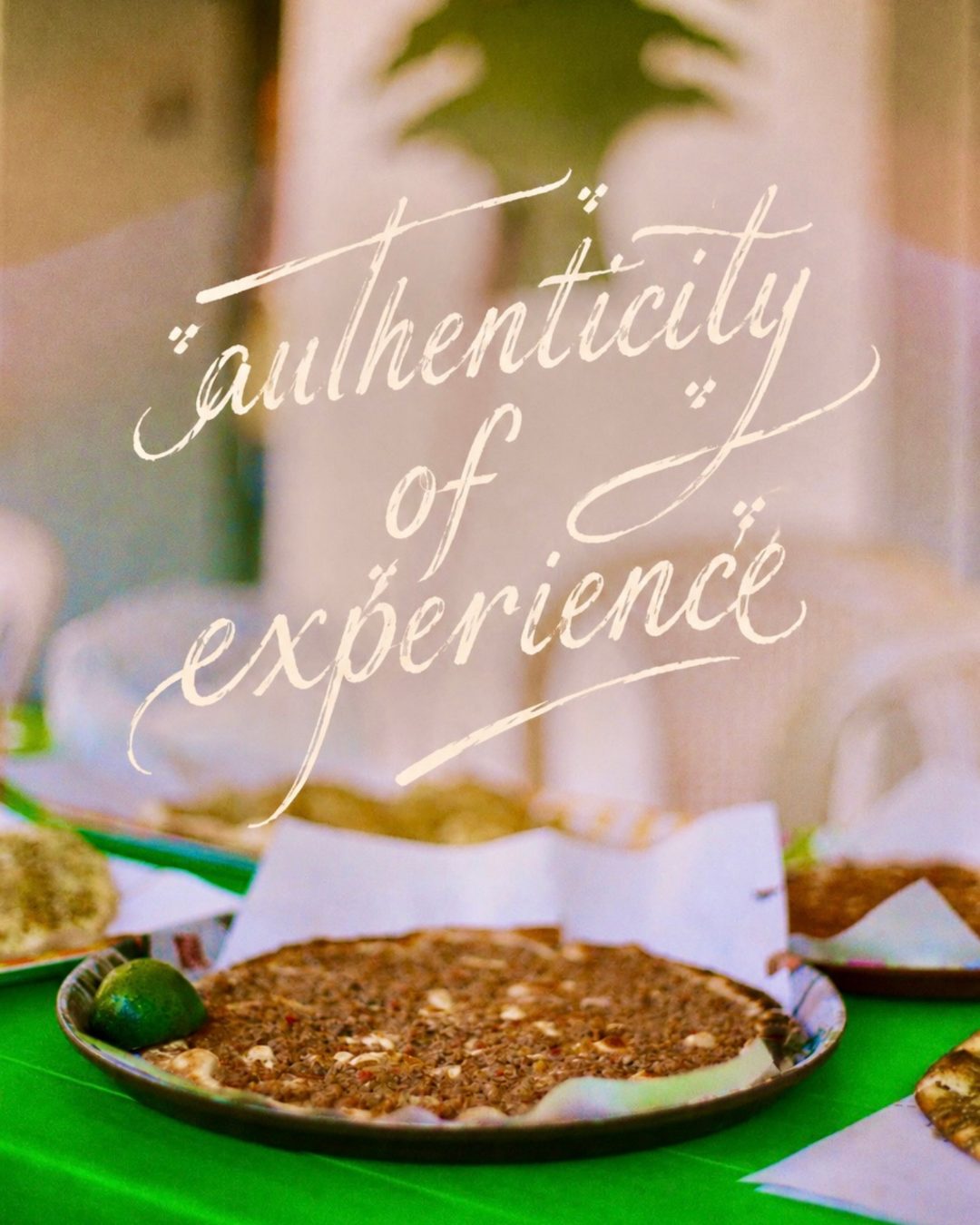 Authenticity of experience — a Persian dish served on a market table, MOW Impossible to Ignore