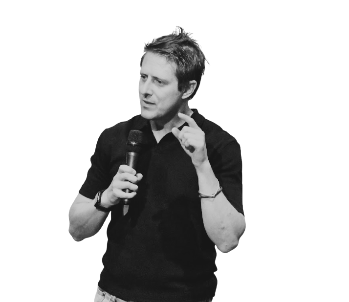 Peter Weltman, CEO & Founder of Man of the World, speaking on stage